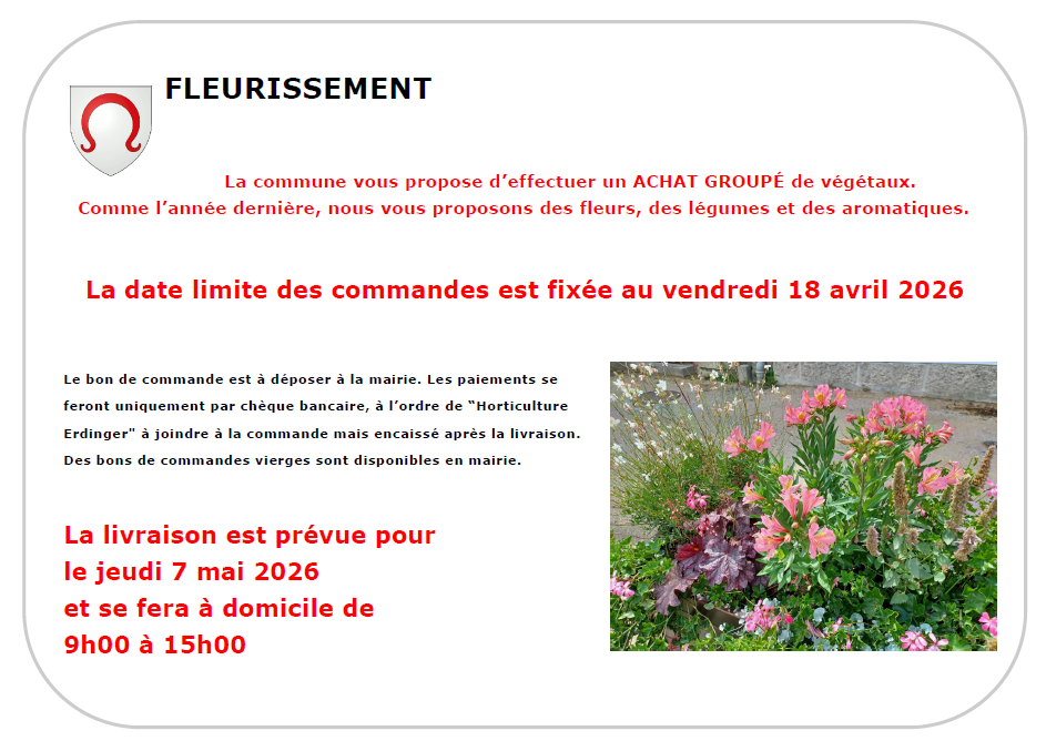 Commande groupée de végétaux